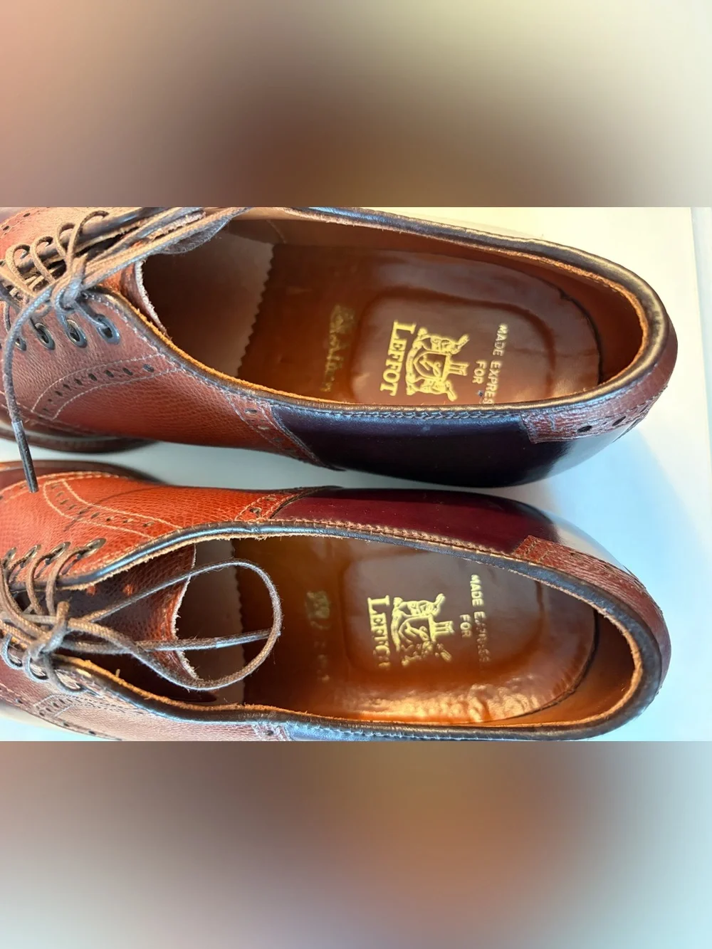 Alden x Leffot Color 8 & Brown Alpine Grain Saddle Shoe Size 10D
